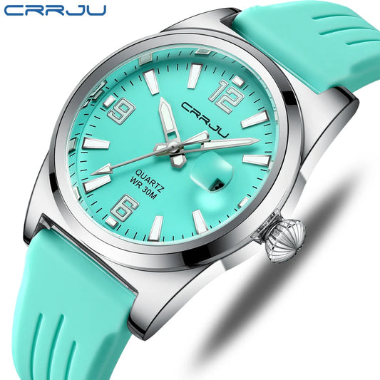 Luminous Sport Quartz Watch with Silicone Strap