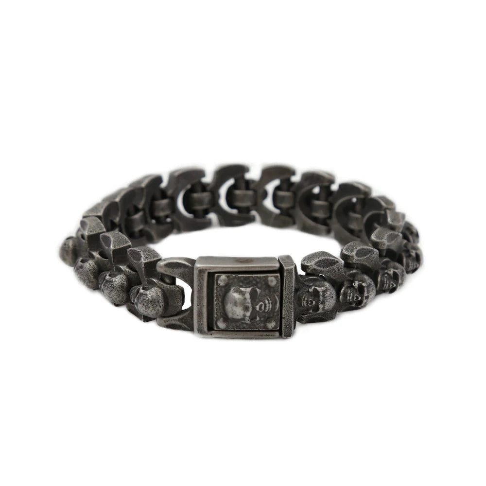 Heavy Skull Bracelet - 316L Stainless Steel