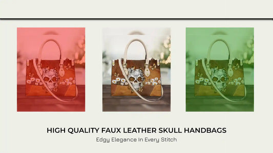 High Quality Faux Leather Skull Handbags by@Outfy