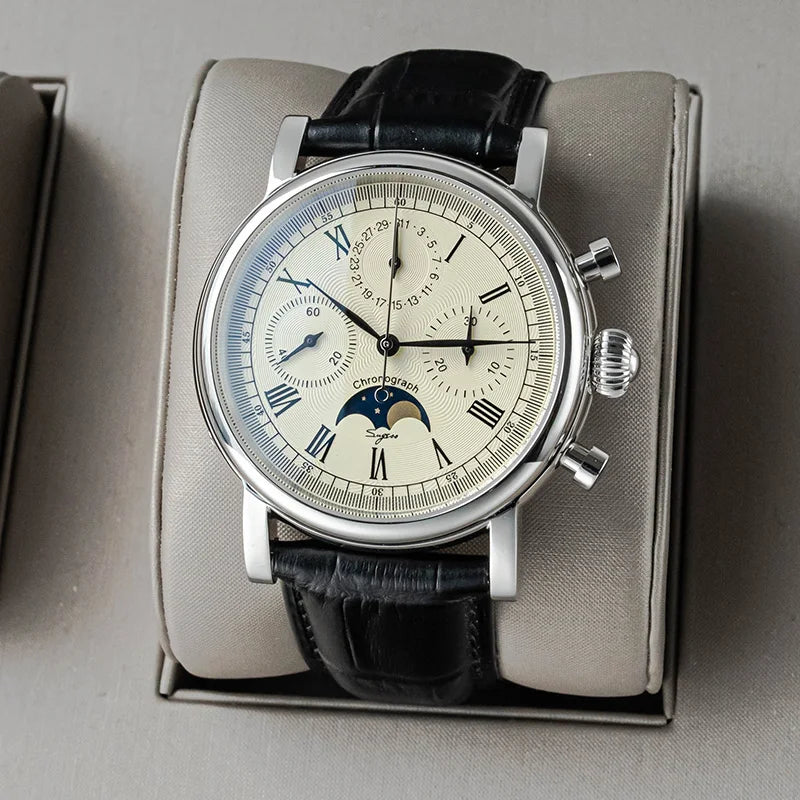Sugess Heritage Chronograph | Genuine Moonphase & Sapphire Crystal (SU1908SB)