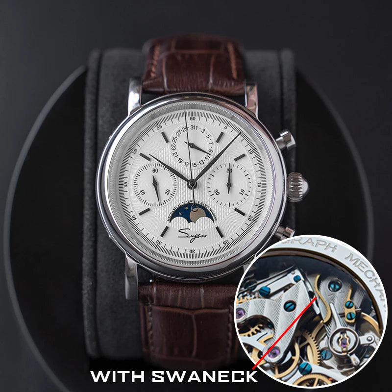 Sugess Heritage Chronograph | Genuine Moonphase & Sapphire Crystal (SU1908SB)
