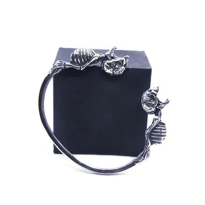 Dead Walking Skeleton Bracelet 316L Stainless Steel Biker Punk Style Man Bangle
