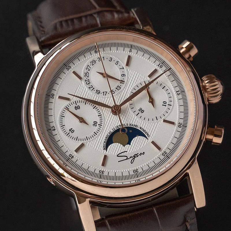Sugess Heritage Chronograph | Genuine Moonphase & Sapphire Crystal (SU1908SB)