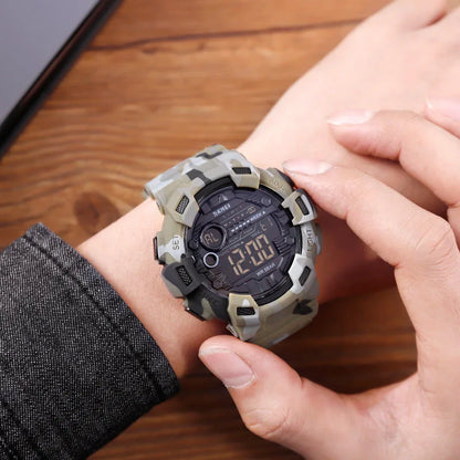 Men's Woman's Sports Watches LED Digital Outdoor Waterproof Alarm & Chrono