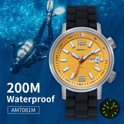 BERNY 20ATM Professional Diver Automatic – Miyota 8205 (Model AM7081M)