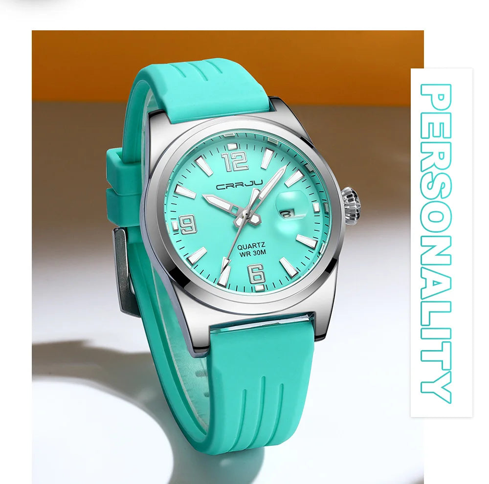 Luminous Sport Quartz Watch with Silicone Strap