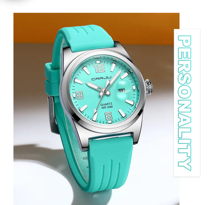 Luminous Sport Quartz Watch with Silicone Strap