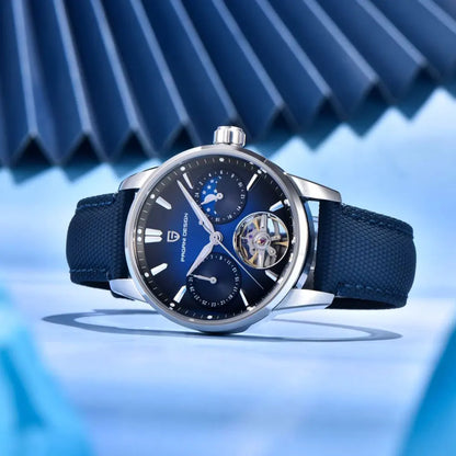 PAGANI DESIGN PD-YS021: Luxury Skeleton Automatic Watch – 100M Waterproof, Sapphire Crystal