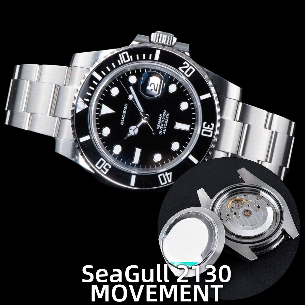 Sugess Ocean Star SU126610LV Automatic Diver – Ceramic Green Bezel 40mm Luxury Sports Watch