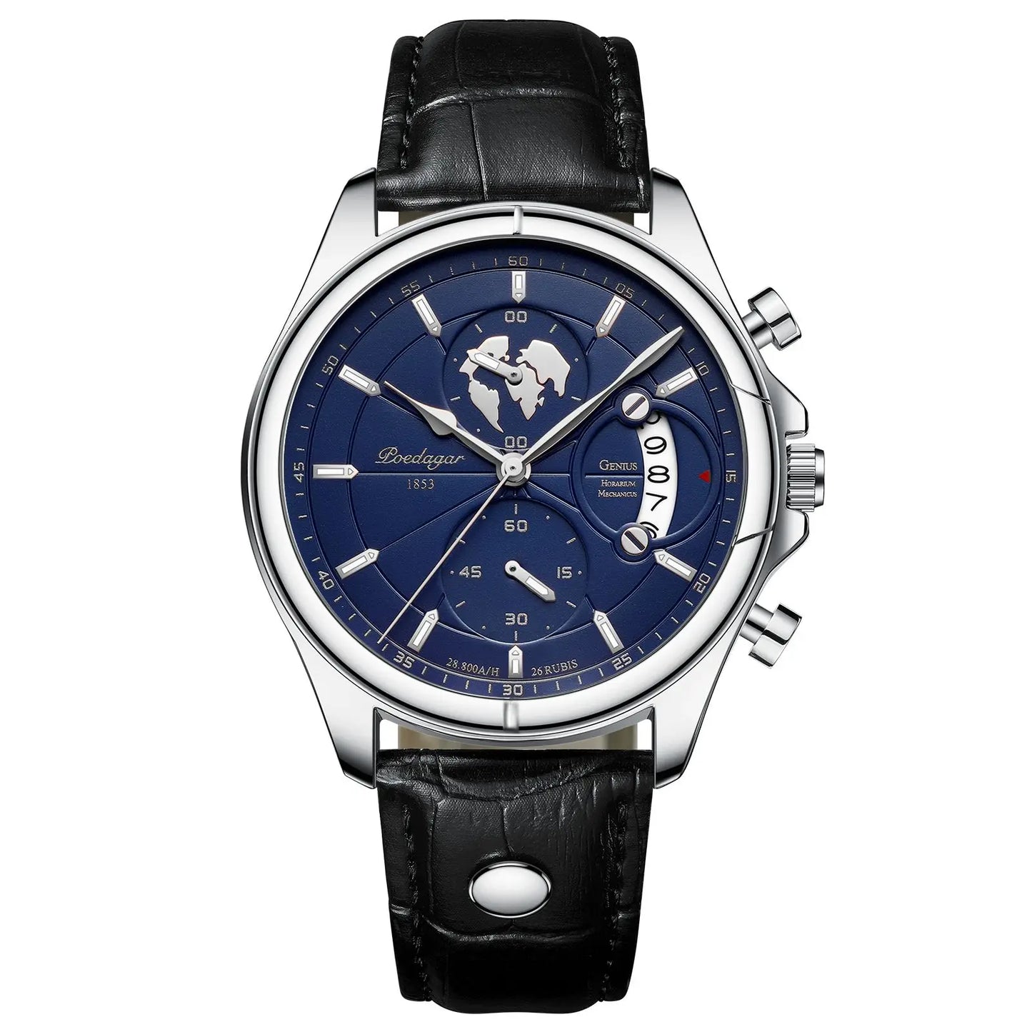 Luxury Men's Business Leather Quartz Watch – Waterproof with Chronograph and Date