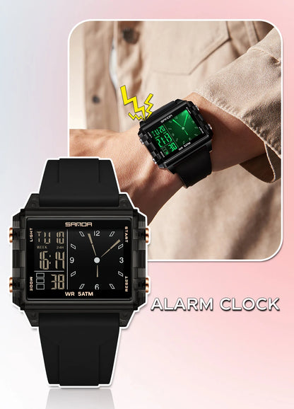 Digital Watch for Men Women Square Dial Sport Watches