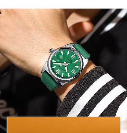 Luminous Sport Quartz Watch with Silicone Strap