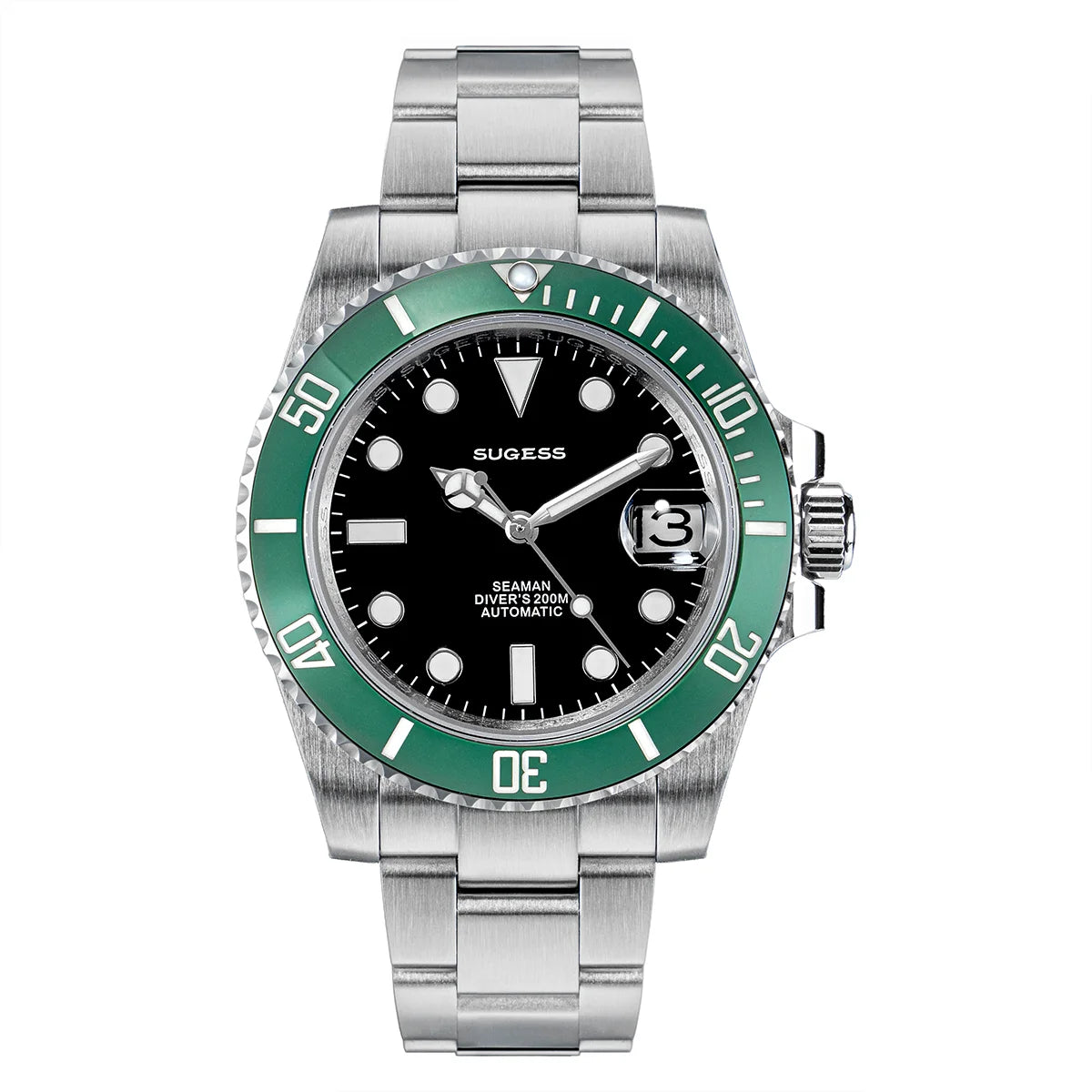 Sugess Ocean Star SU126610LV Automatic Diver – Ceramic Green Bezel 40mm Luxury Sports Watch