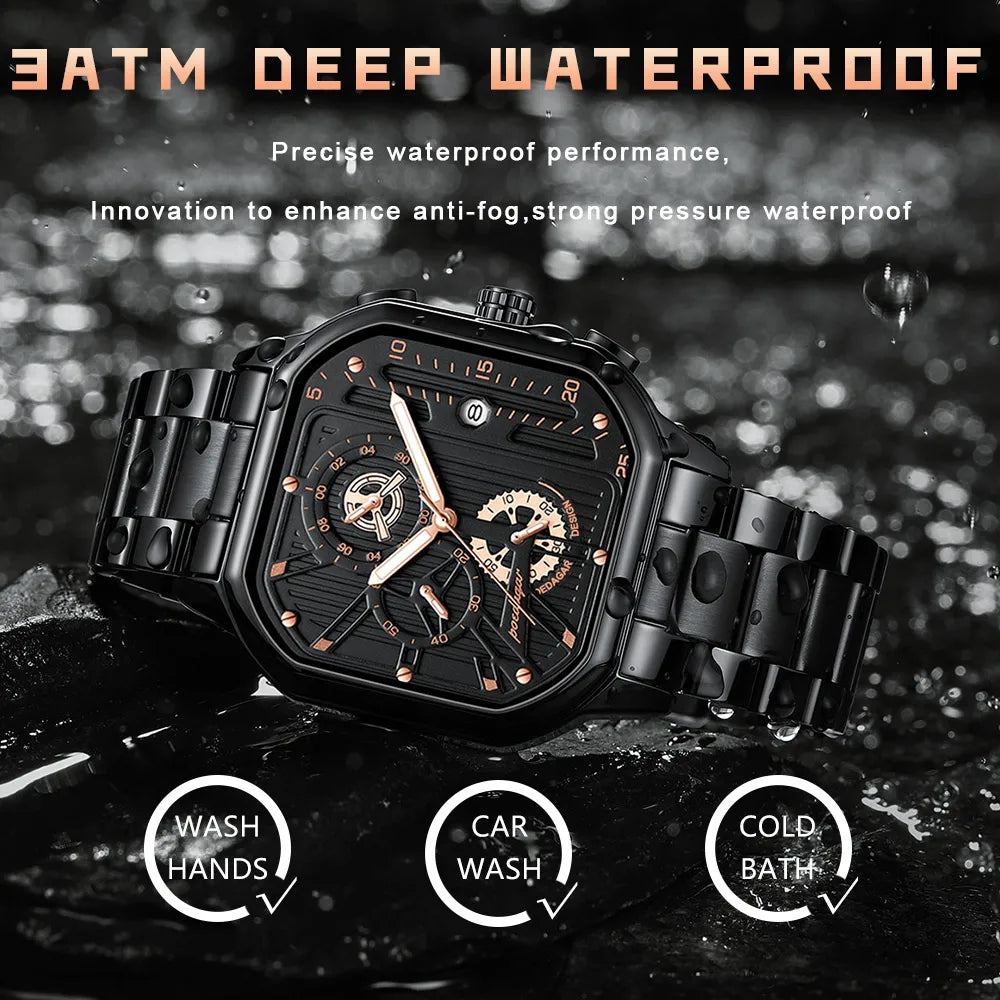 Elevate Your Style with the POEDAGAR Luxury Casual Chronograph