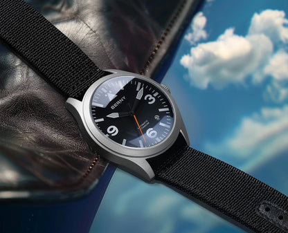 BERNY Titanium Automatic Field Watch – Mechanical Military Wristwatch with Sapphire Crystal