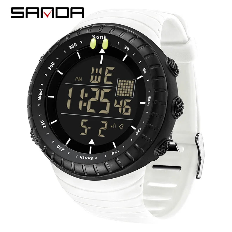 New Sports Electronic Watch LED Alarm Clock Multi functional Night Light & Waterproof