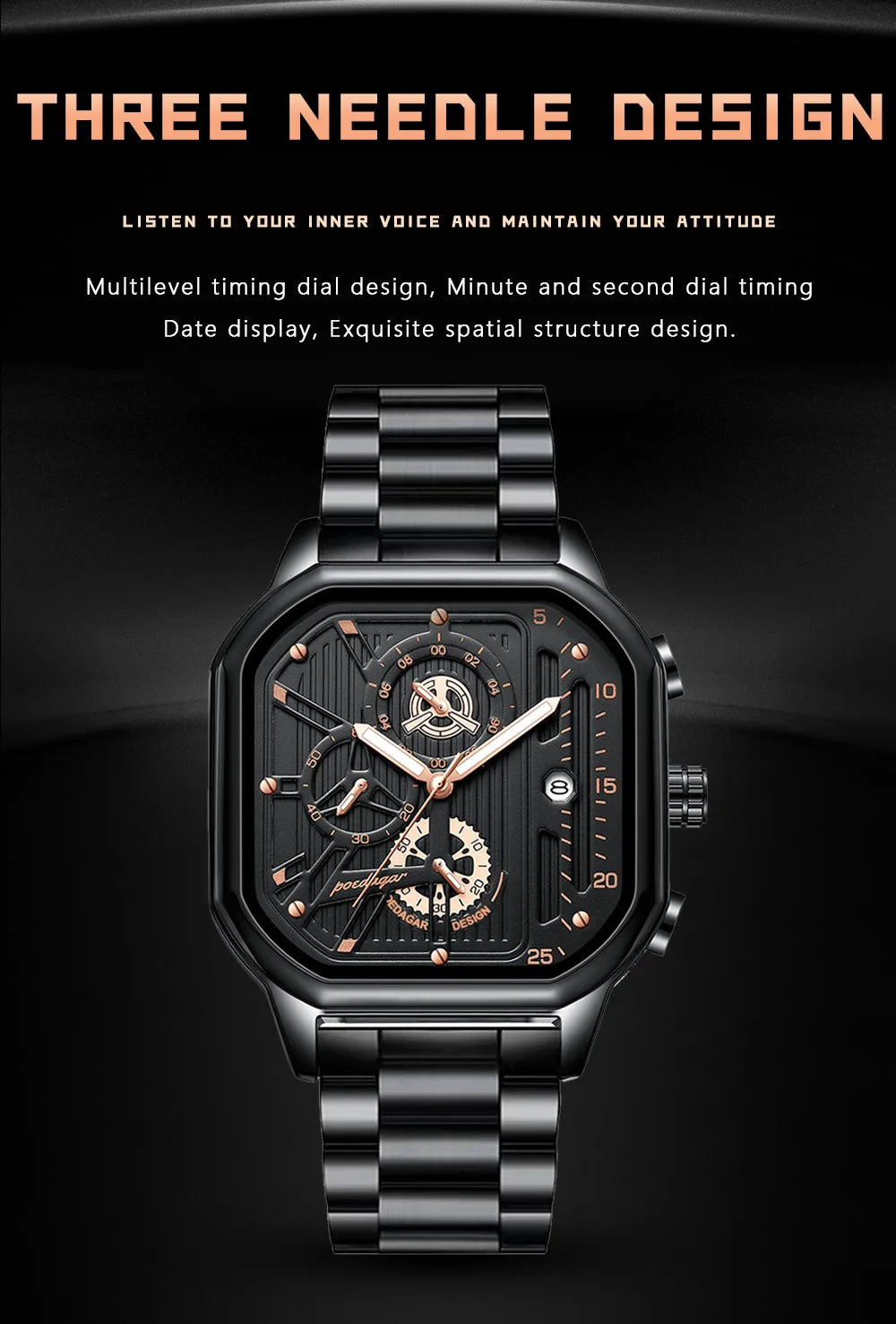 Elevate Your Style with the POEDAGAR Luxury Casual Chronograph