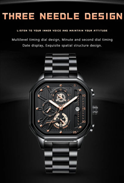 Elevate Your Style with the POEDAGAR Luxury Casual Chronograph