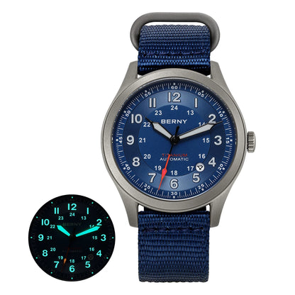 BERNY AMT163MS Titanium Automatic Field Watch