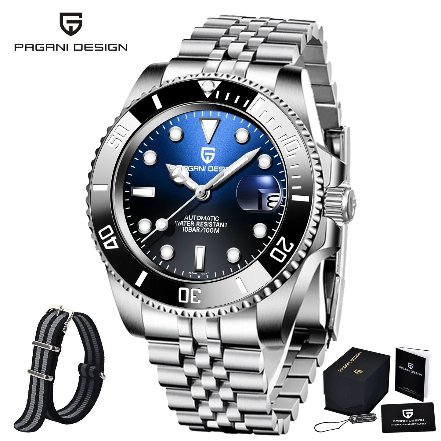 Pagani Design PD1661  – Automatic, Sapphire & 100M Water Resistant Heritage Diver