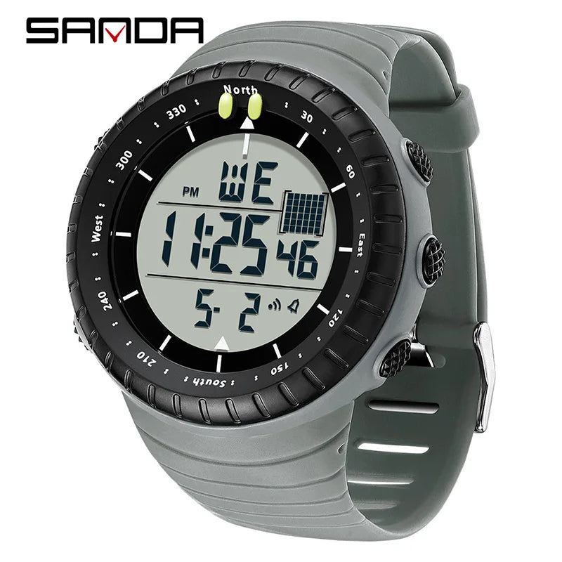New Sports Electronic Watch LED Alarm Clock Multi functional Night Light & Waterproof