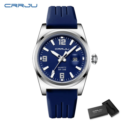 Luminous Sport Quartz Watch with Silicone Strap