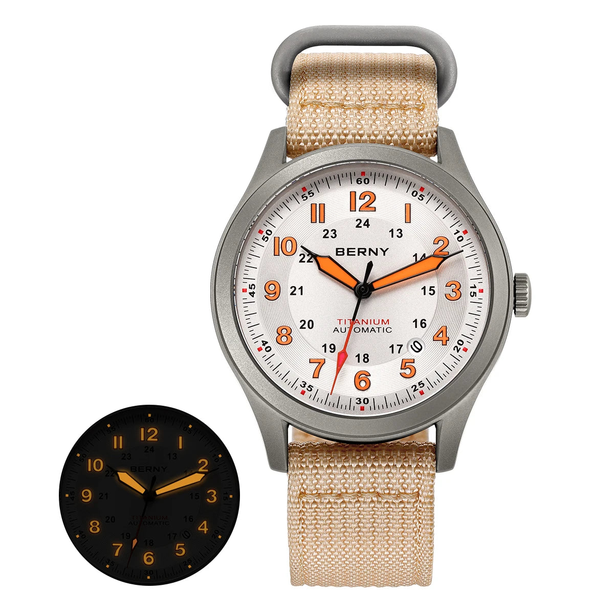 BERNY AMT163MS Titanium Automatic Field Watch