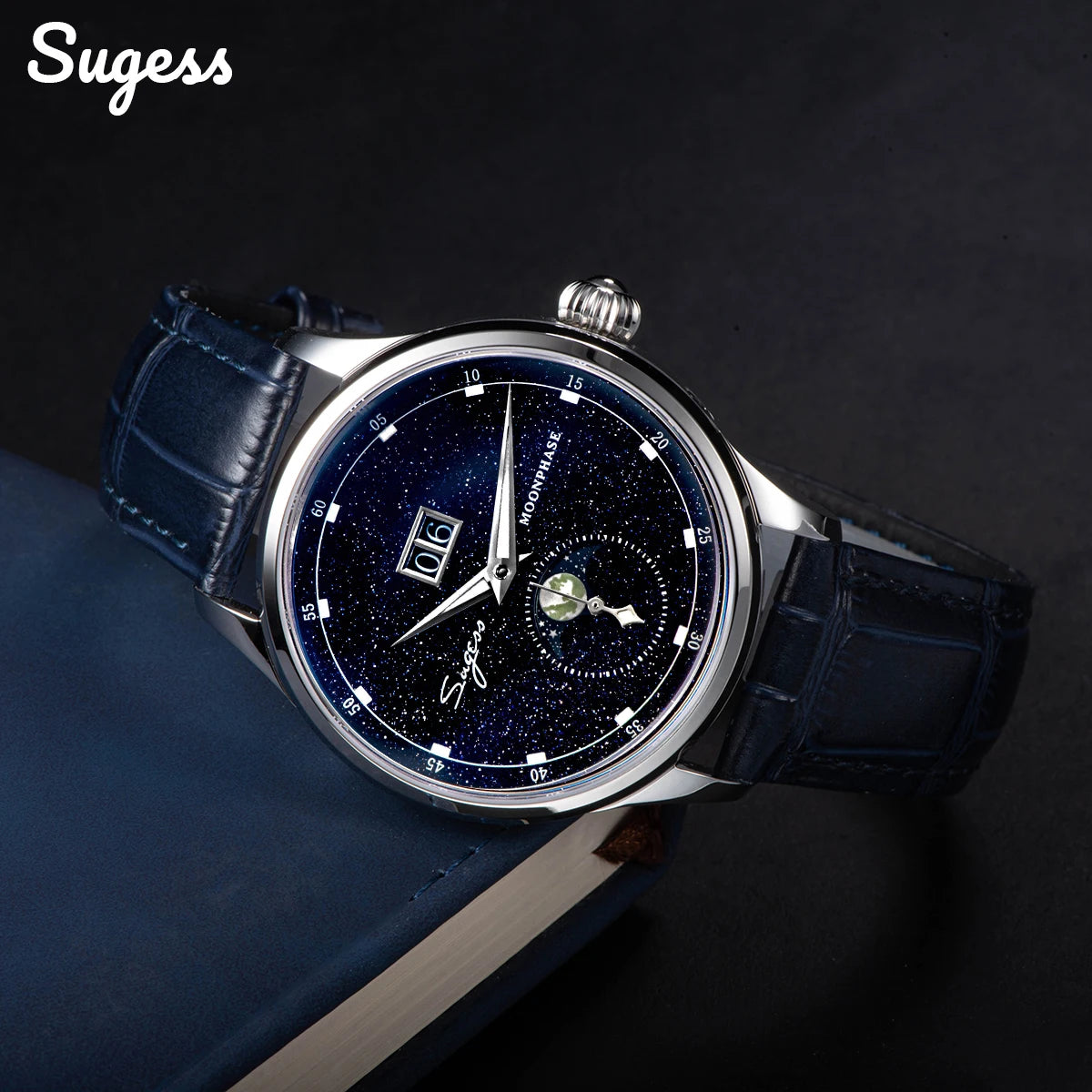 Sugess S401B V3 Moonphase Master – Automatic Big Date Aventurine Dial Luxury Watch