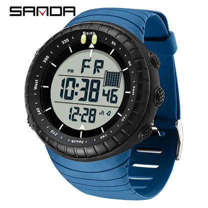 New Sports Electronic Watch LED Alarm Clock Multi functional Night Light & Waterproof