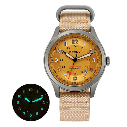 BERNY AMT163MS Titanium Automatic Field Watch