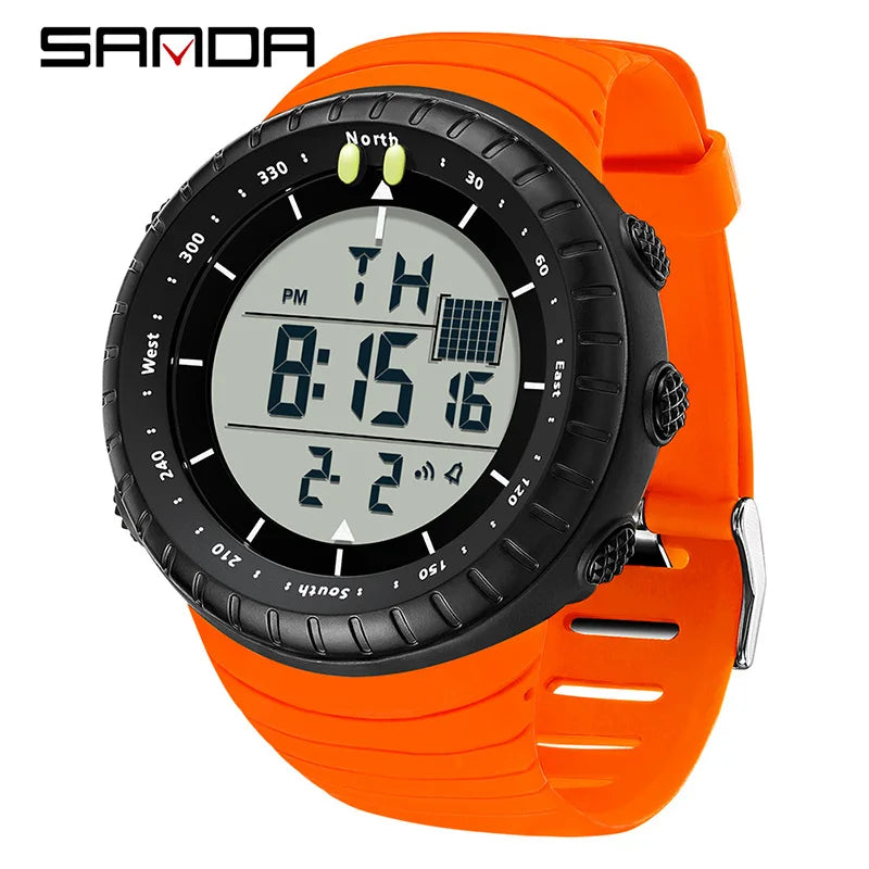 New Sports Electronic Watch LED Alarm Clock Multi functional Night Light & Waterproof