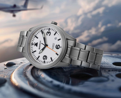 BERNY Titanium Automatic Field Watch – Mechanical Military Wristwatch with Sapphire Crystal