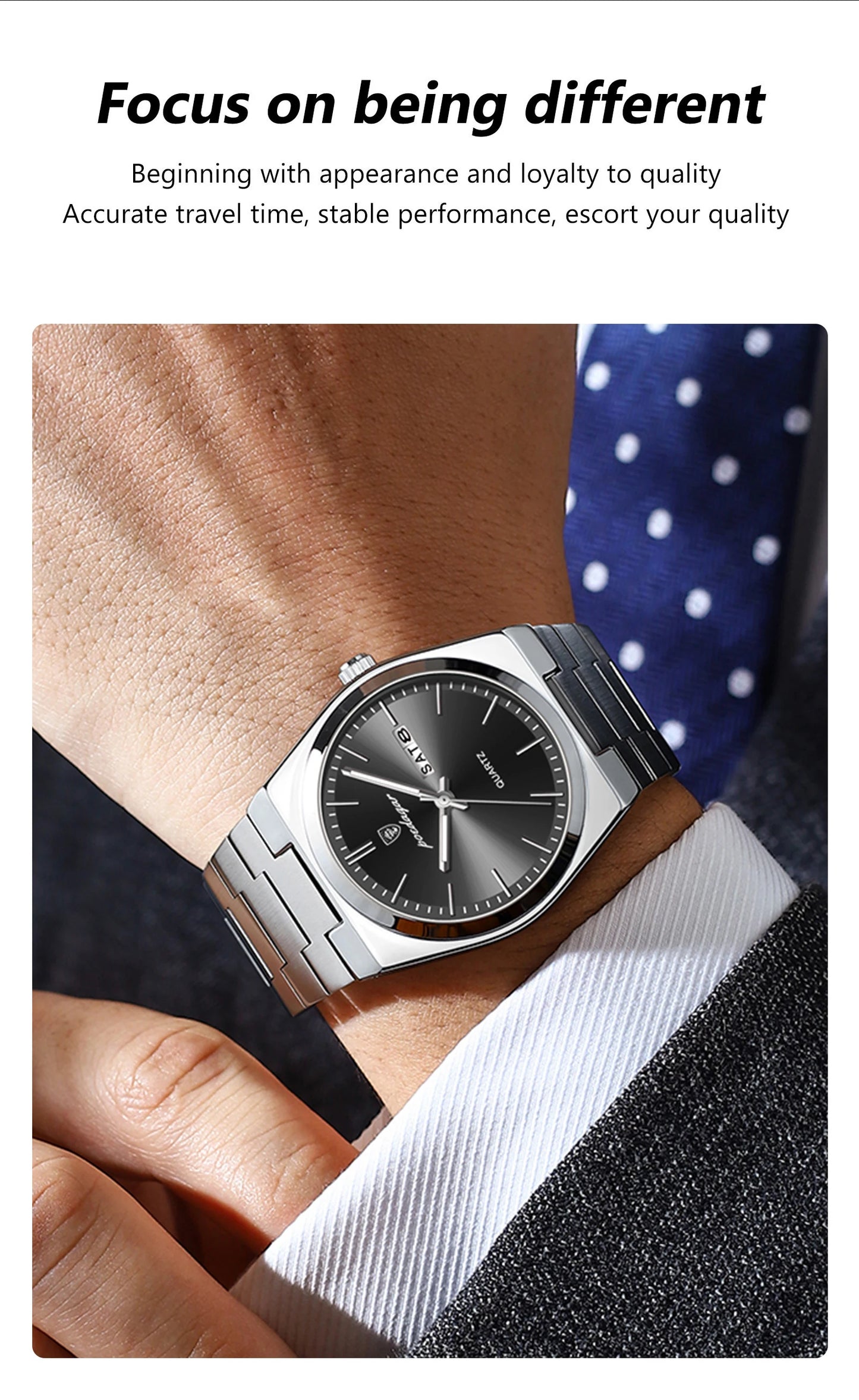 POEDAGAR Luminous, Waterproof Luxury Men's Quartz Wristwatch Day/Date