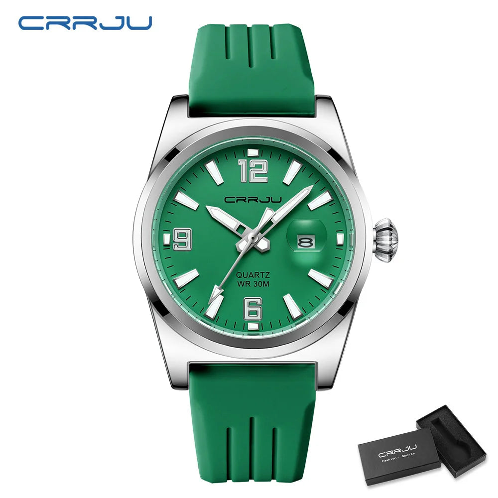 Luminous Sport Quartz Watch with Silicone Strap