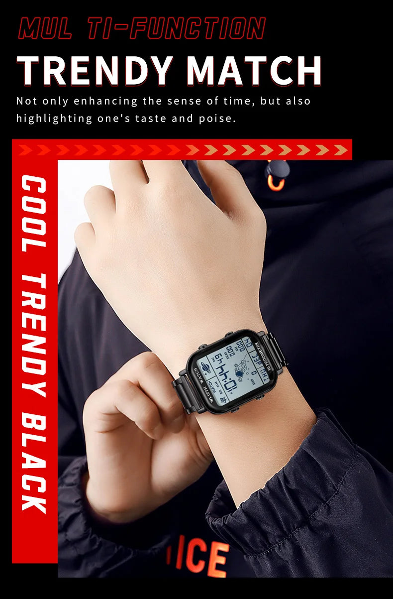 Multifunctional Digital Watch with Stopwatch Countdown Timer