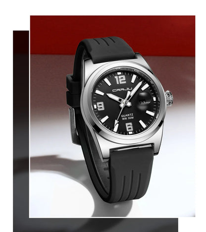 Luminous Sport Quartz Watch with Silicone Strap
