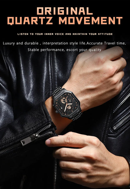 Elevate Your Style with the POEDAGAR Luxury Casual Chronograph