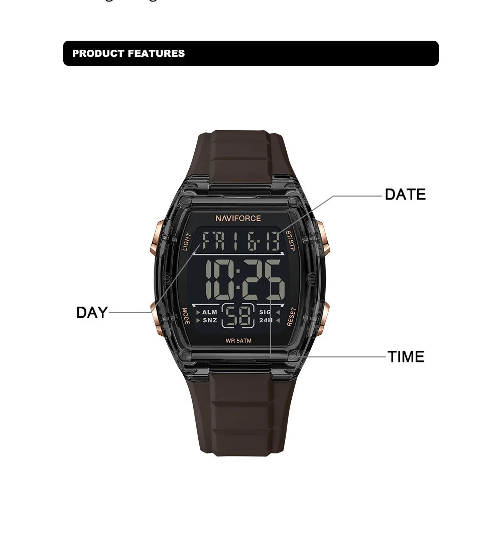 Men's Woman's Electronic Watch Luminous Display Stopwatch & Alarm Clock