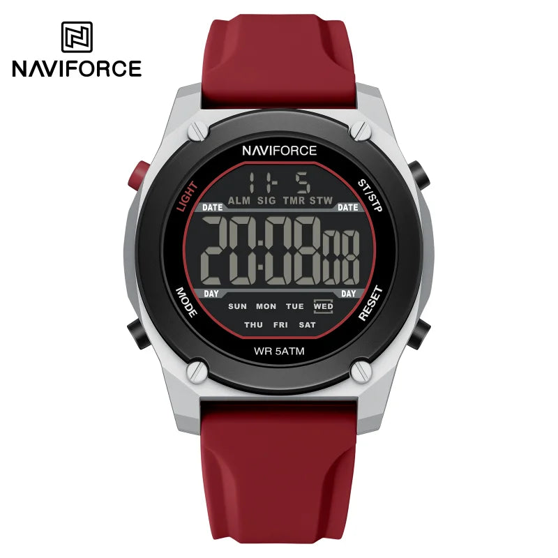 Men's Digital Sports Watch 50M Waterproof HD Electronic Screen with Alarm