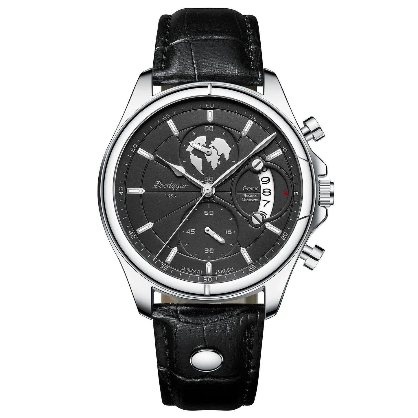 Luxury Men's Business Leather Quartz Watch – Waterproof with Chronograph and Date