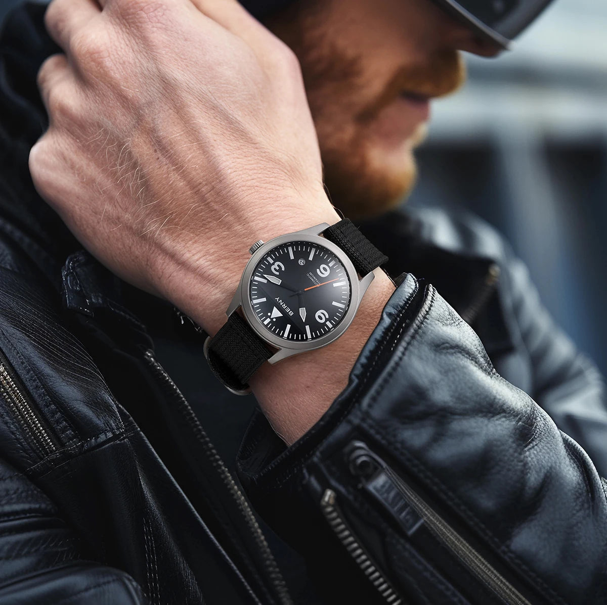 BERNY Titanium Automatic Field Watch – Mechanical Military Wristwatch with Sapphire Crystal