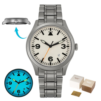 BERNY Titanium Automatic Field Watch – Mechanical Military Wristwatch with Sapphire Crystal