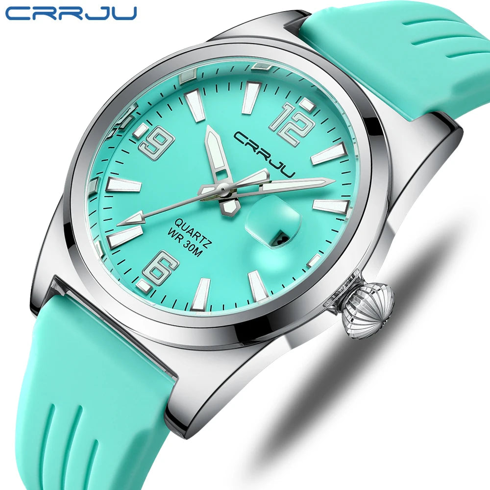 Luminous Sport Quartz Watch with Silicone Strap