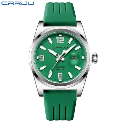 Luminous Sport Quartz Watch with Silicone Strap