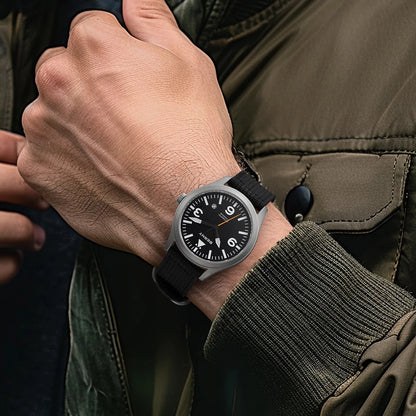 BERNY Titanium Automatic Field Watch – Mechanical Military Wristwatch with Sapphire Crystal