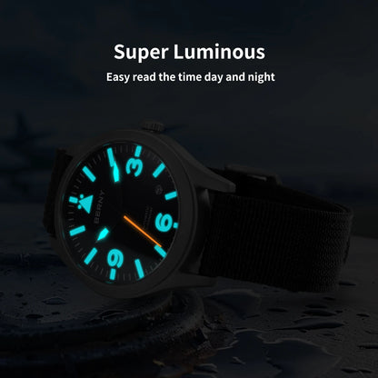 BERNY Titanium Automatic Field Watch – Mechanical Military Wristwatch with Sapphire Crystal