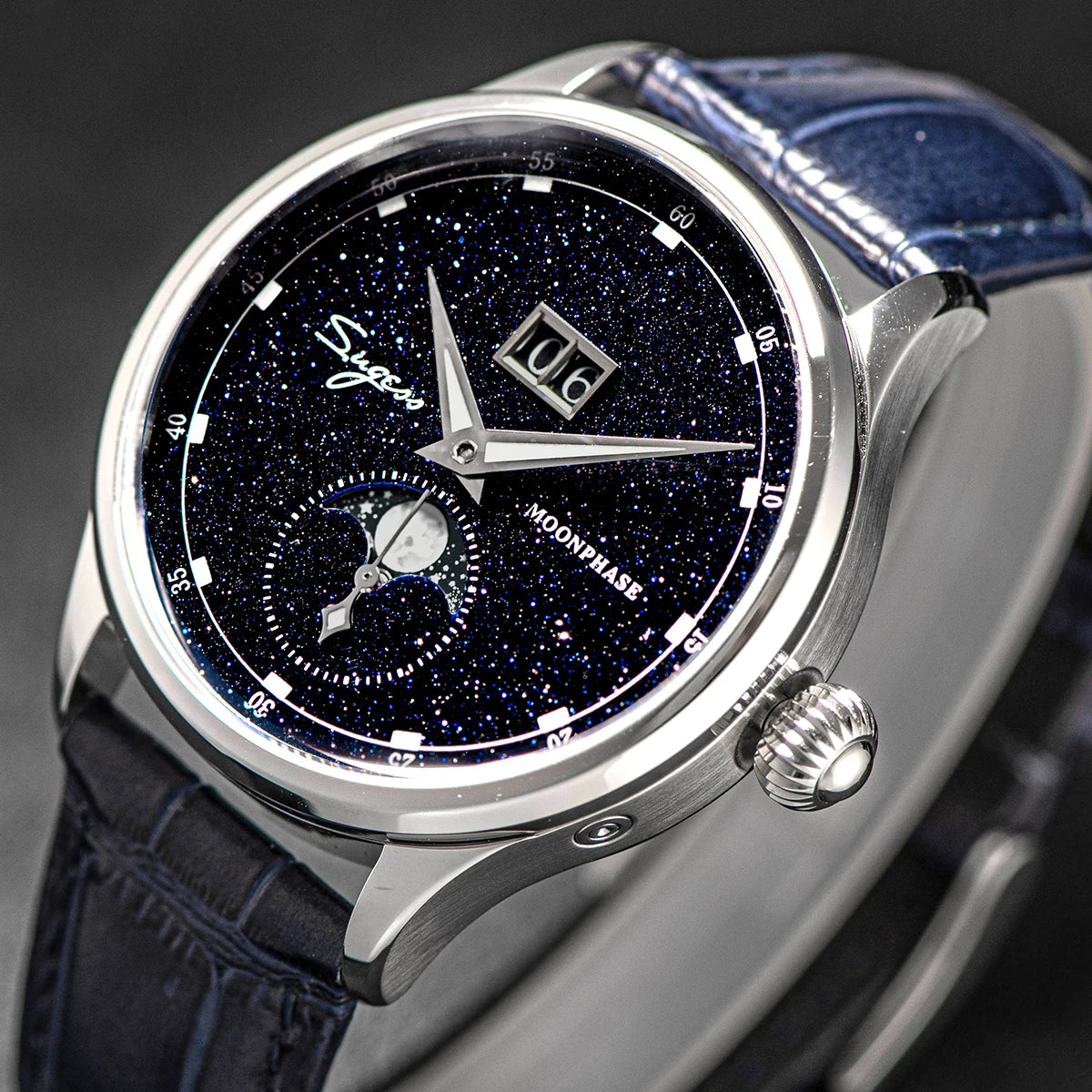 Sugess S401B V3 Moonphase Master – Automatic Big Date Aventurine Dial Luxury Watch