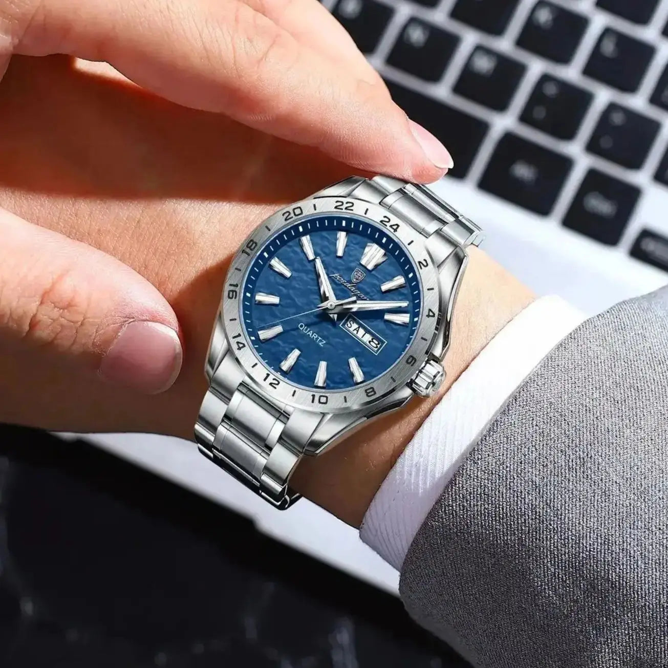 Poedagar "Wave-Dial" Sport Luxury – Day/Date Edition