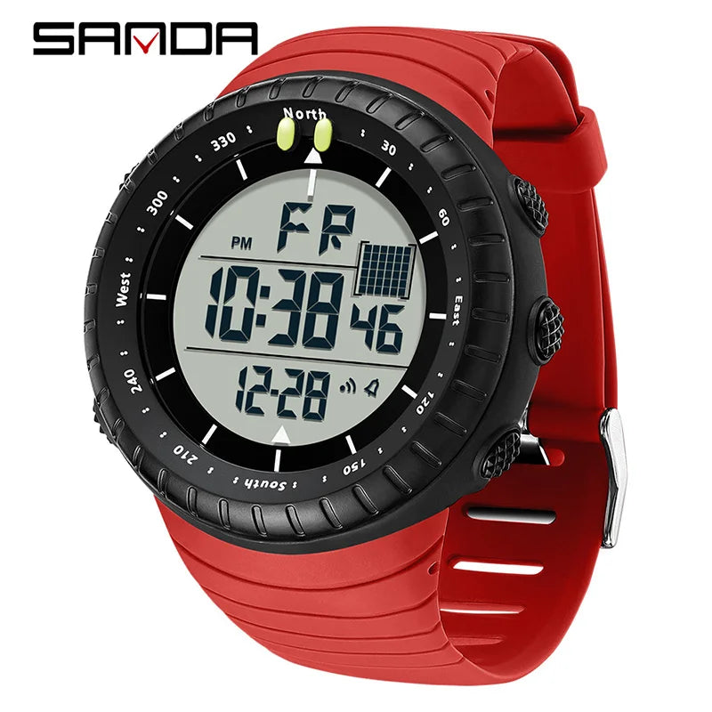 New Sports Electronic Watch LED Alarm Clock Multi functional Night Light & Waterproof
