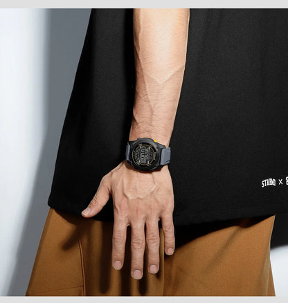 Men's Digital Sports Watch 50M Waterproof HD Electronic Screen with Alarm